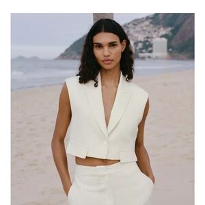 ZARA Short Flap Vest Small